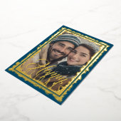 写真用ラフフレーム ハッピーホリデー 箔シーズンカード (回転した状態)