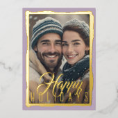 写真用ラフフレーム ハッピーホリデー 箔シーズンカード (正面)
