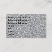 写真用名刺モノグラム銀エレガント銀 名刺 (裏面)