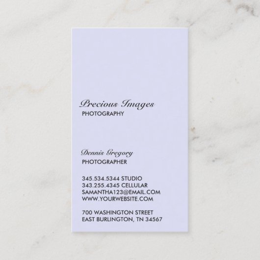 写真用名刺 名刺 (裏面)