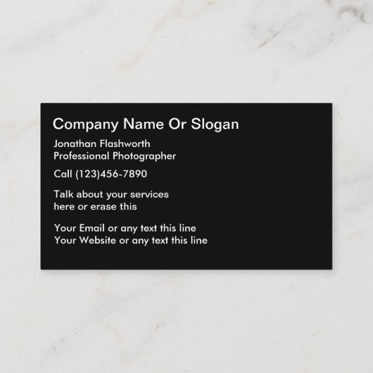 写真用名刺 名刺 (裏面)