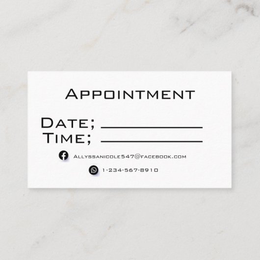 写真用名刺 名刺 (裏面)