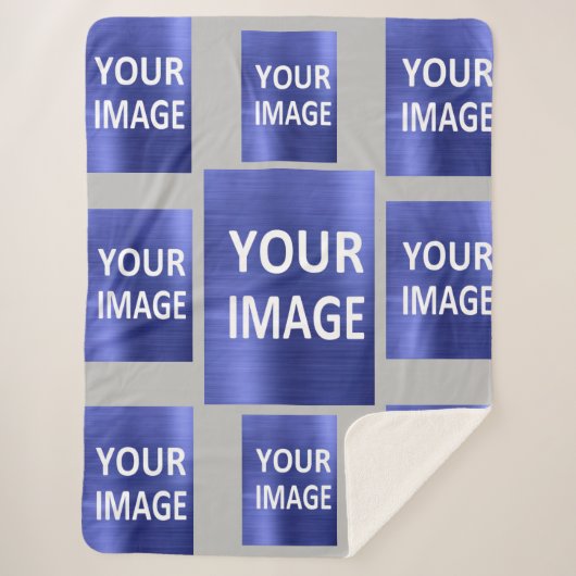 写真用毛布パーソナライズされたの作成 シェルパブランケット (正面)