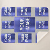 写真用毛布パーソナライズされたの作成 シェルパブランケット (正面(横))