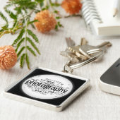 写真用Lingo白黒キーチェーン キーホルダー (側面)