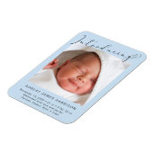 写真男の赤ちゃんの誕生のお知らせ マグネット (左側)