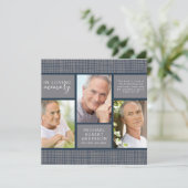 写真男らしの葬儀悔やみや弔慰 サンキューカード (スタンド正面)