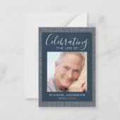 写真男らし葬儀悔やみや弔慰祈りの言葉カード ノートカード (正面)