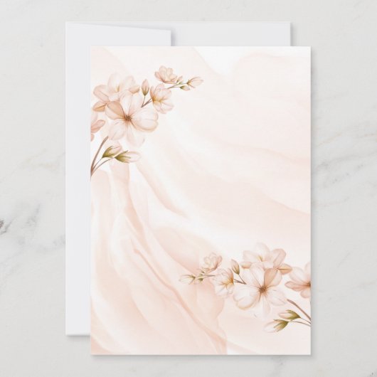 写真男女兼用洗礼金ゴールド招待状 招待状 (裏面)