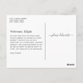 写真男女兼用生誕発表葉書 ポストカード (裏面)