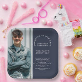 写真男性おめでとうGrad 2025パーティー海軍おもしろい事実 ペーパープレート (パーティー)