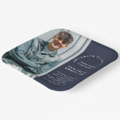 写真男性おめでとうGrad 2025パーティー海軍おもしろい事実 ペーパープレート (傾斜あり)