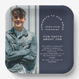 写真男性おめでとうGrad 2025パーティー海軍おもしろい事実 ペーパープレート