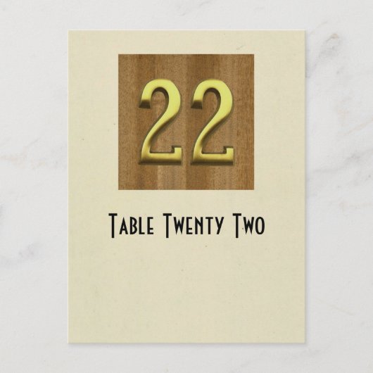 写真番号22のテーブルカード ポストカード (正面)