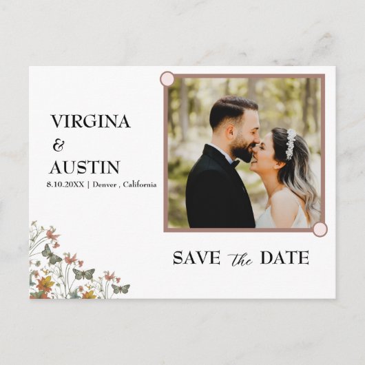 写真白日付はがきを保存 ポストカード (正面)