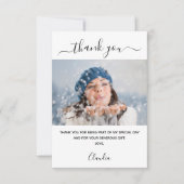 写真白色サンキューカード サンキューカード (正面)