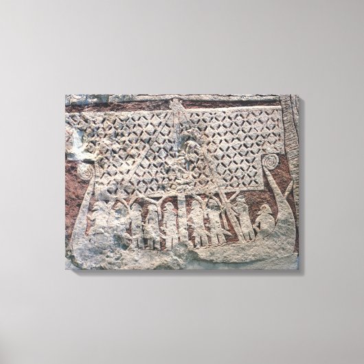 写真石の詳細でバイキングを描く キャンバスプリント (正面)