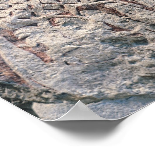 写真石の詳細でバイキングを描く ポスター (角)