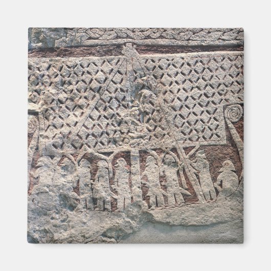 写真石の詳細でバイキングを描く マグネット (正面)