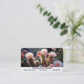 写真砂漠の野生サボテンの花 名刺 (スタンド正面)