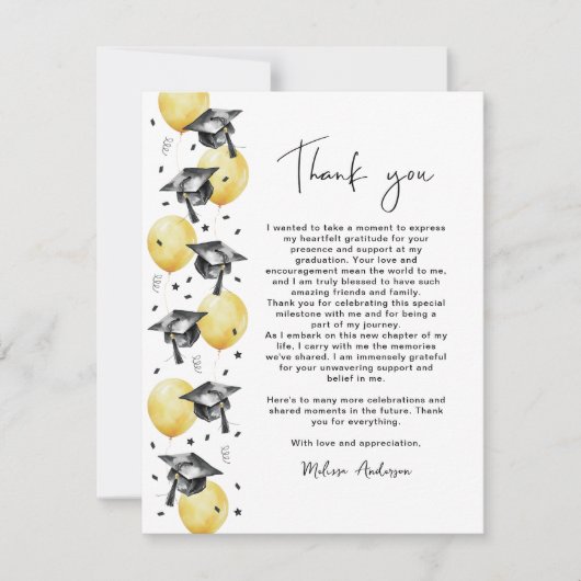 写真研究用バルーンありがとう サンキューカード (正面)