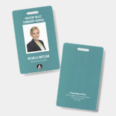 写真社員カスタムの健康プロフェッショナル バッジ (表裏)