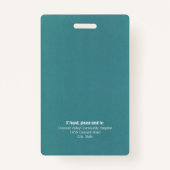 写真社員カスタムの健康プロフェッショナル バッジ (裏面)