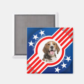 写真社長用ペット2024年パーソナライズされた選挙 マグネット (正面/裏面)