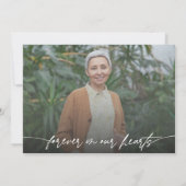 写真祝コラージュ葬儀の生涯 招待状 (裏面)