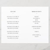 写真祝付きの葬儀プログラムの生活 (裏面)