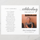 写真祝付きの葬儀プログラムの生活 (正面)