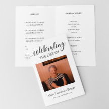 写真祝付きの葬儀プログラムの生活