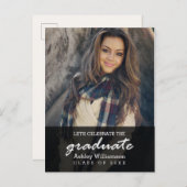 写真祝卒業会 インビテーションポストカード (正面/裏面)