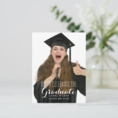 写真祝卒業会 インビテーションポストカード (スタンド正面)