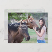 写真祝卒業会 インビテーションポストカード (正面/裏面)