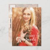 写真祝卒業式招待状 インビテーションポストカード (正面/裏面)