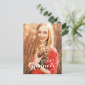 写真祝卒業式招待状 インビテーションポストカード (スタンド正面)