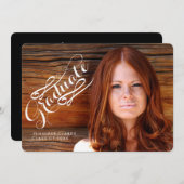 写真祝卒業式招待状 招待状 (正面/裏面)