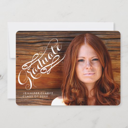 写真祝卒業式招待状 招待状 (正面)