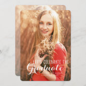 写真祝卒業式招待状 招待状 (正面/裏面)