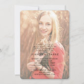 写真祝卒業式招待状 招待状 (裏面)