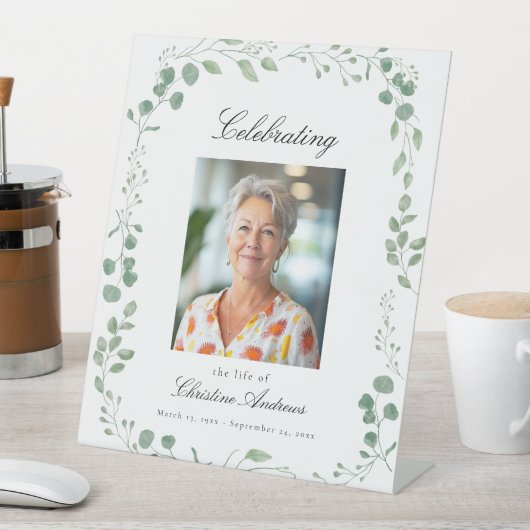 写真祝葬儀記念碑 台座サイン (インサイチュ)