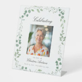 写真祝葬儀記念碑 台座サイン (正面)