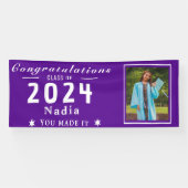 写真科を卒業パーソナライズされたする 横断幕 (横)