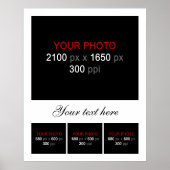 写真空白のコラージュ枠4枚 ポスター (正面)