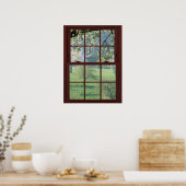 写真窓風景 – さくらんぼの花 ポスター (キッチン)