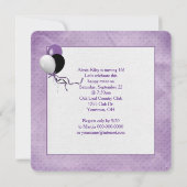 写真立てに付いた誕生日のリボン 招待状 (裏面)