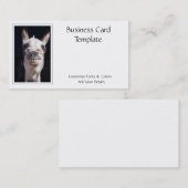 写真笑顔ロバの名刺 名刺 (正面/裏面)