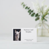 写真笑顔ロバの名刺 名刺 (スタンド正面)