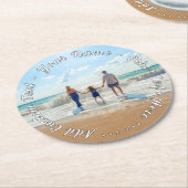 写真紙コースターカスタムの写真と文字 ラウンドペーパーコースター (アングル)